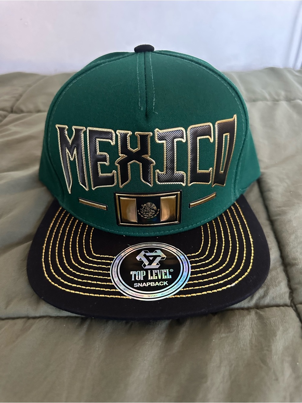 MEXICO EMBROIDERED EAGLE HAT FLAT SNAPBACK NEW